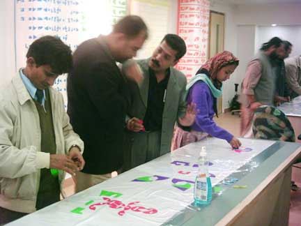 Stickering and discussing the possibilities