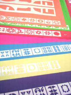 Compiled shapes on stickersheets