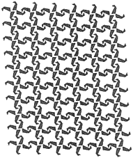 pattern developed on the computer by a student