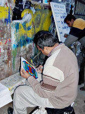 Finishing the work in the evening