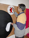 Sign painter at work