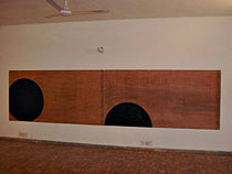 Panel on the right wall